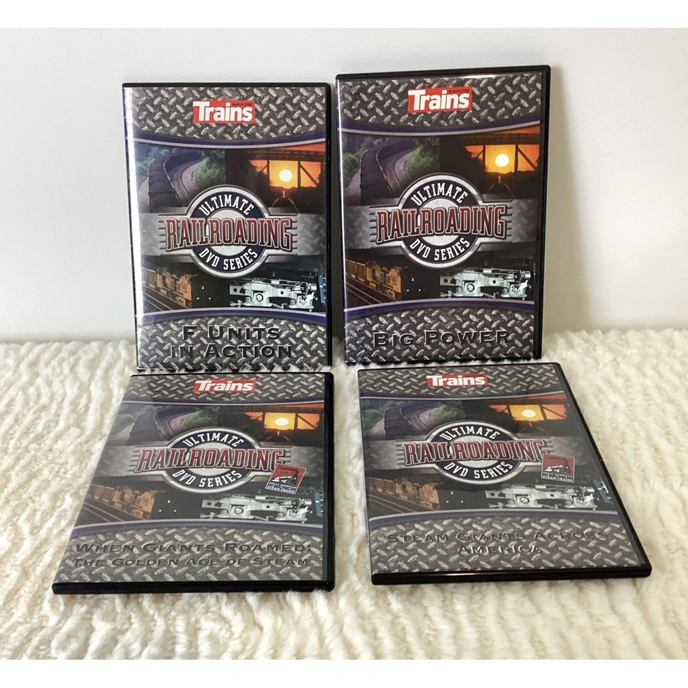 Trains Magazine Ultimate Railroading DVD Series Lot of 4 F Units Big Power Giant